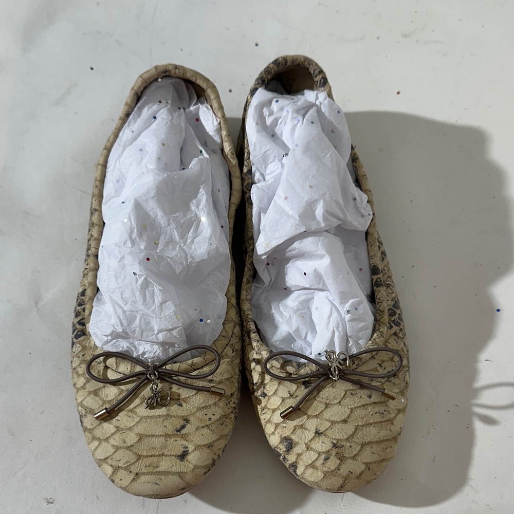 Sam Edelman Elegant Snakeskin Patterned Ballet Fl… - image 1